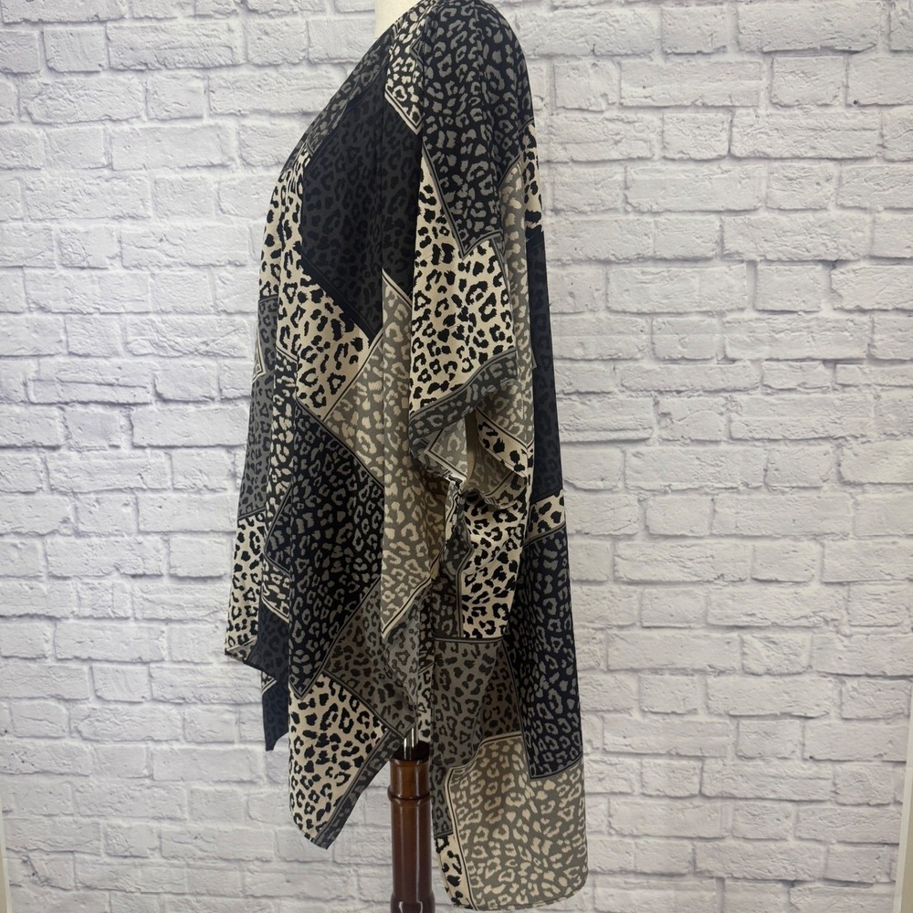 JODIFL Patchwork Leopard Print Kimono Cardigan‎ D… - image 2